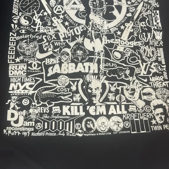 Next level apparel t shirt mens size XL black w/white graphic grunge punk skater - Picture 13 of 16